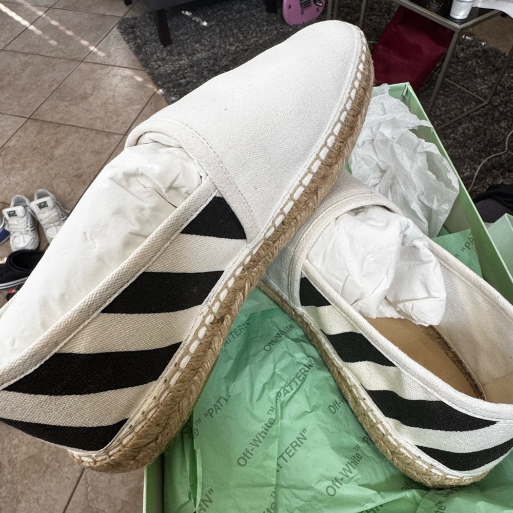 Off-White Black and White Espadrilles